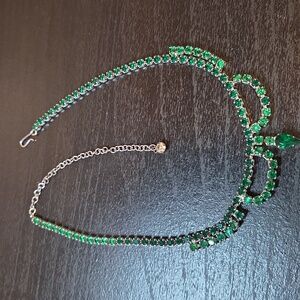 Green Rhinestones Necklace